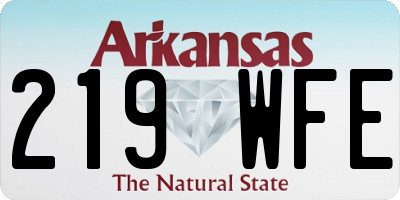 AR license plate 219WFE