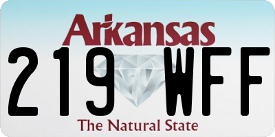AR license plate 219WFF