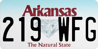 AR license plate 219WFG