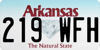 AR license plate 219WFH