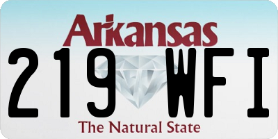 AR license plate 219WFI