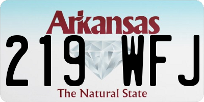 AR license plate 219WFJ