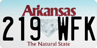 AR license plate 219WFK