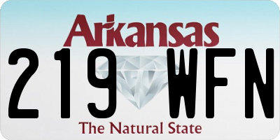 AR license plate 219WFN