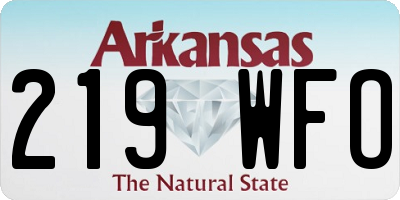 AR license plate 219WFO