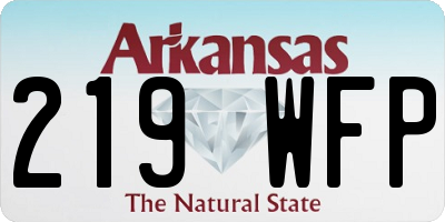AR license plate 219WFP