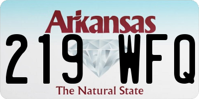 AR license plate 219WFQ