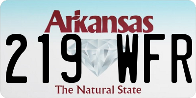 AR license plate 219WFR