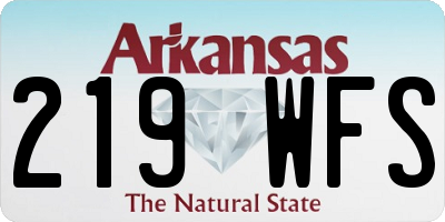 AR license plate 219WFS