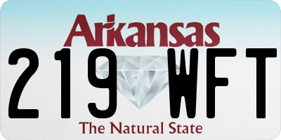 AR license plate 219WFT