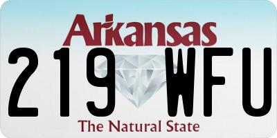 AR license plate 219WFU