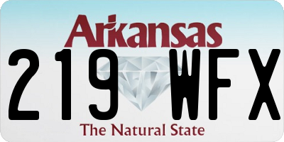 AR license plate 219WFX