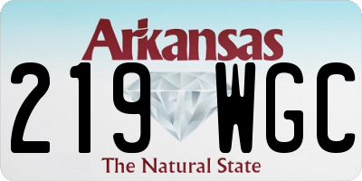 AR license plate 219WGC