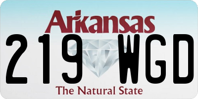 AR license plate 219WGD