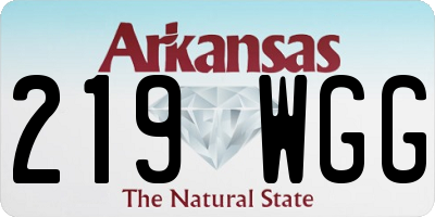 AR license plate 219WGG