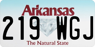 AR license plate 219WGJ