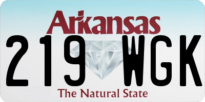 AR license plate 219WGK