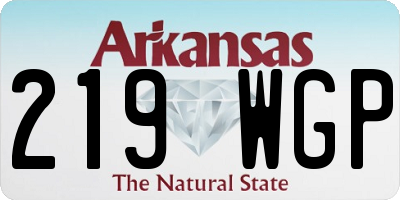 AR license plate 219WGP