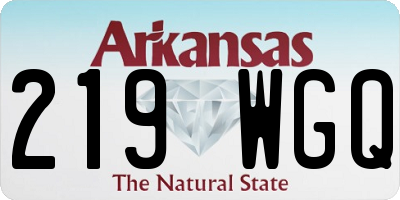 AR license plate 219WGQ