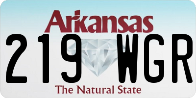 AR license plate 219WGR