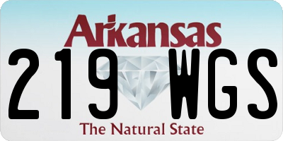 AR license plate 219WGS