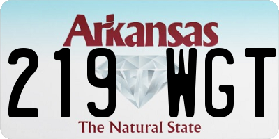 AR license plate 219WGT
