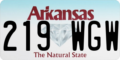 AR license plate 219WGW