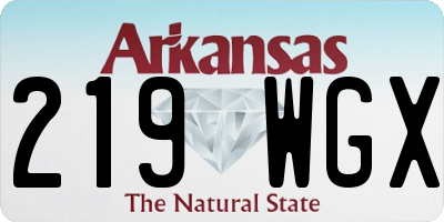 AR license plate 219WGX