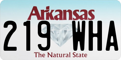 AR license plate 219WHA
