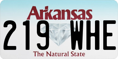 AR license plate 219WHE