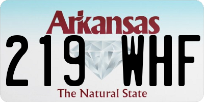 AR license plate 219WHF