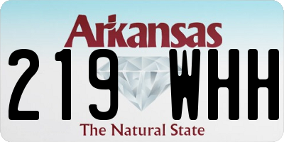AR license plate 219WHH