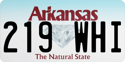 AR license plate 219WHI