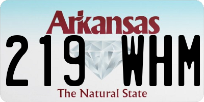 AR license plate 219WHM