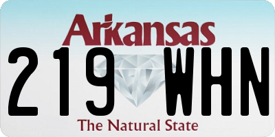 AR license plate 219WHN