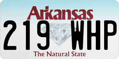 AR license plate 219WHP
