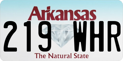 AR license plate 219WHR