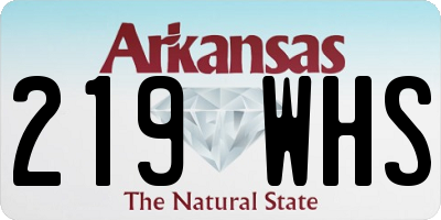 AR license plate 219WHS