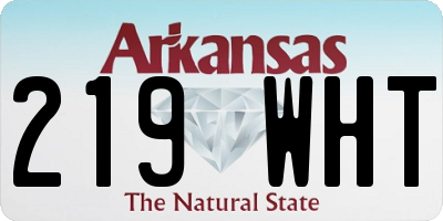 AR license plate 219WHT