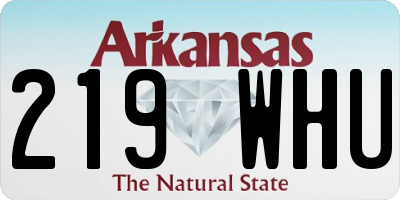 AR license plate 219WHU