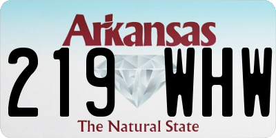 AR license plate 219WHW
