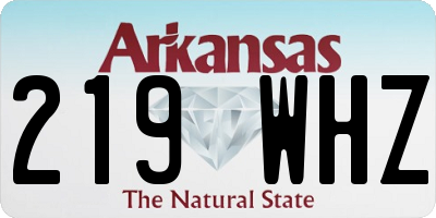 AR license plate 219WHZ