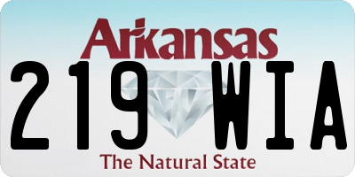 AR license plate 219WIA
