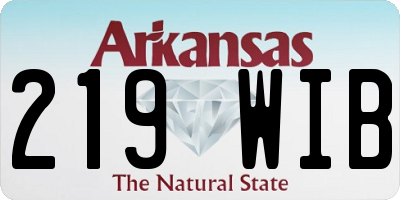 AR license plate 219WIB