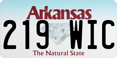 AR license plate 219WIC