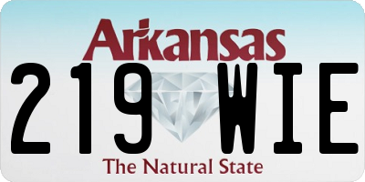 AR license plate 219WIE