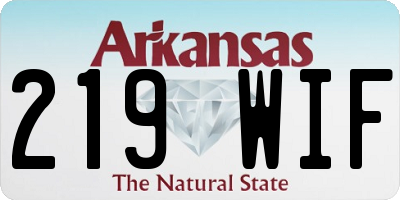 AR license plate 219WIF