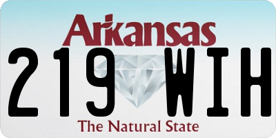 AR license plate 219WIH
