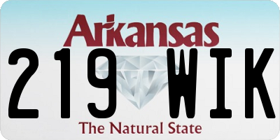 AR license plate 219WIK