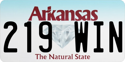 AR license plate 219WIN